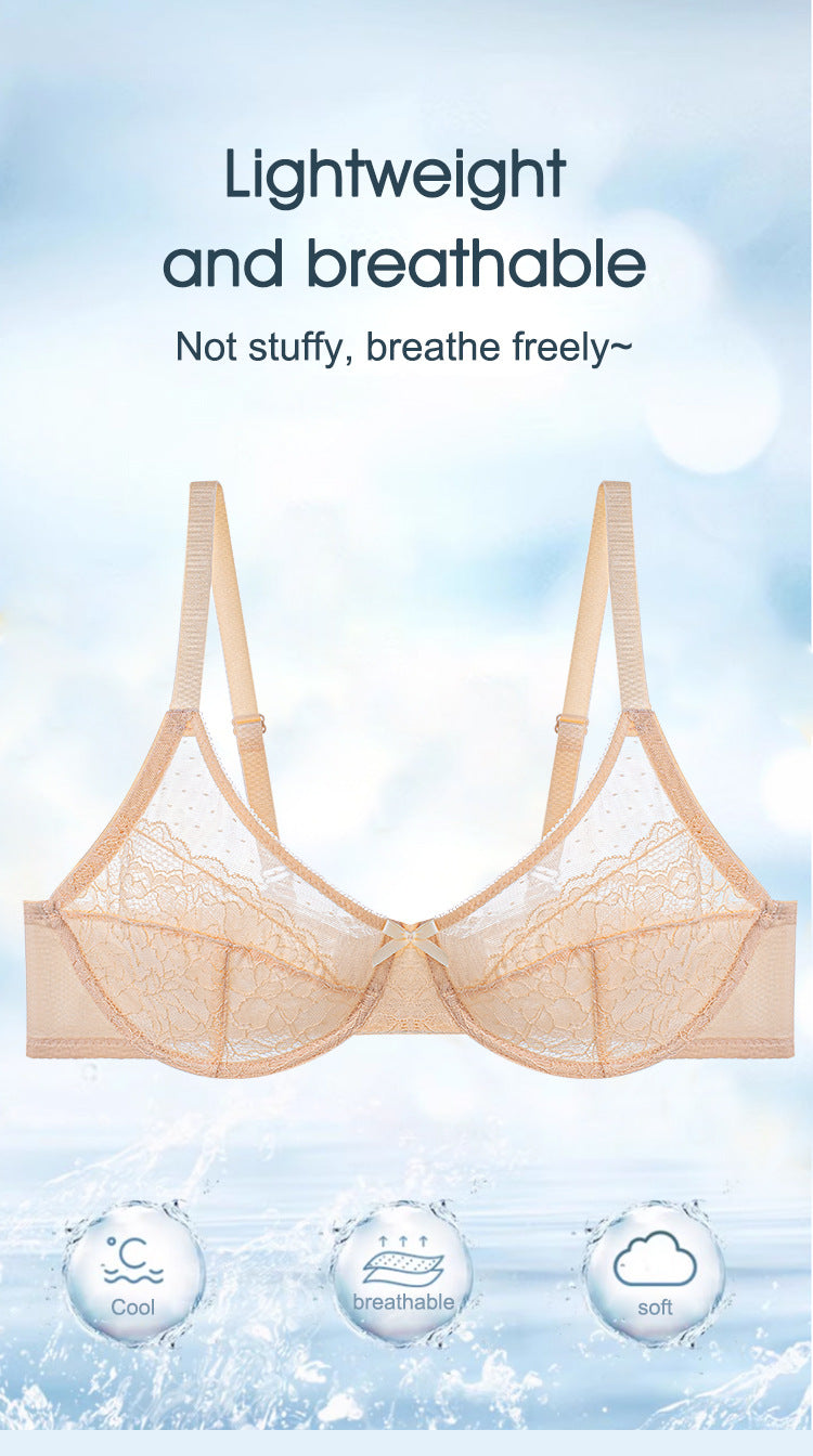 Full Coverage Lace Minimizer Bra - Petal