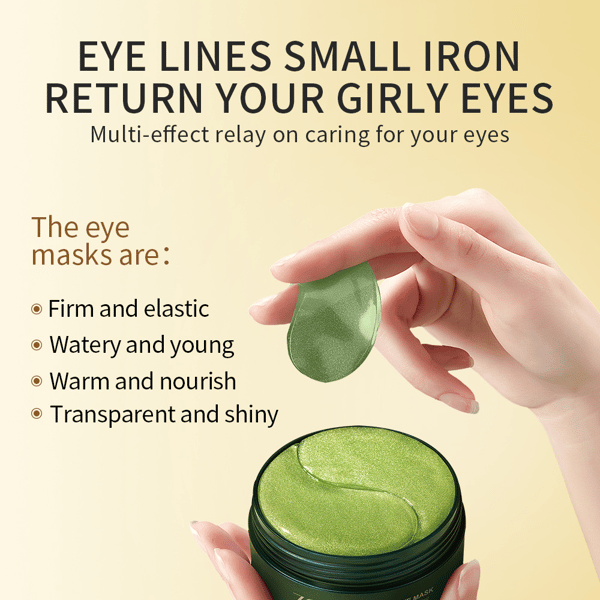 Avocado Moisturizing Collagen Eye bagMask,60pcs/set Under Eye Mask
