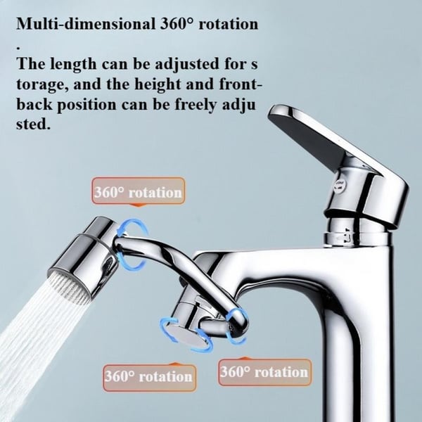 Universal Sink Faucet - 1080° Rotatable Faucet Aerator Extension