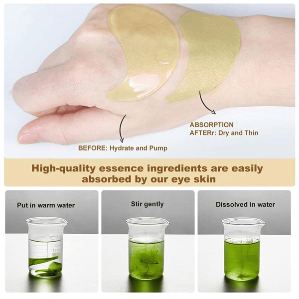 Avocado Moisturizing Collagen Eye bagMask,60pcs/set Under Eye Mask