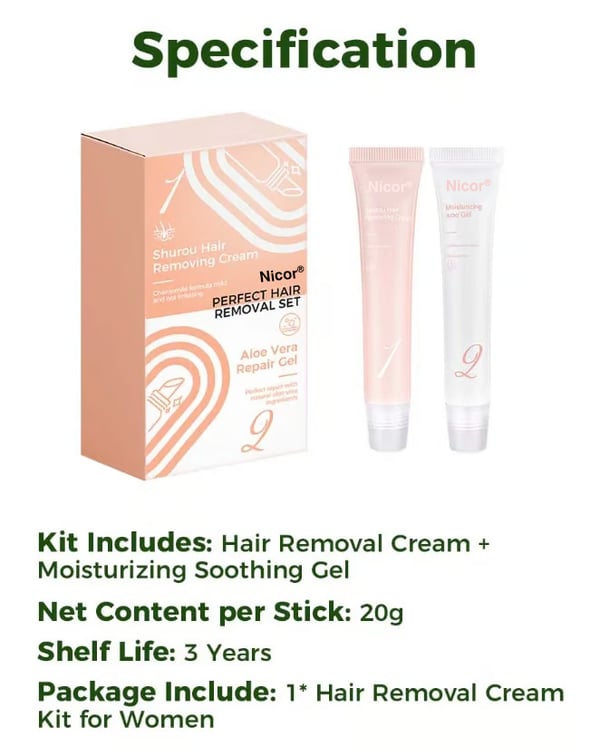 🔥Hair Removal Cream Kit for Women - 1 Set (Hair Remover + Repair)