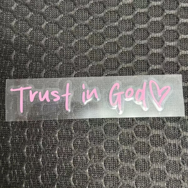 Trust in God Car Rearview Mirror Sticker, Ideal Christian Gift