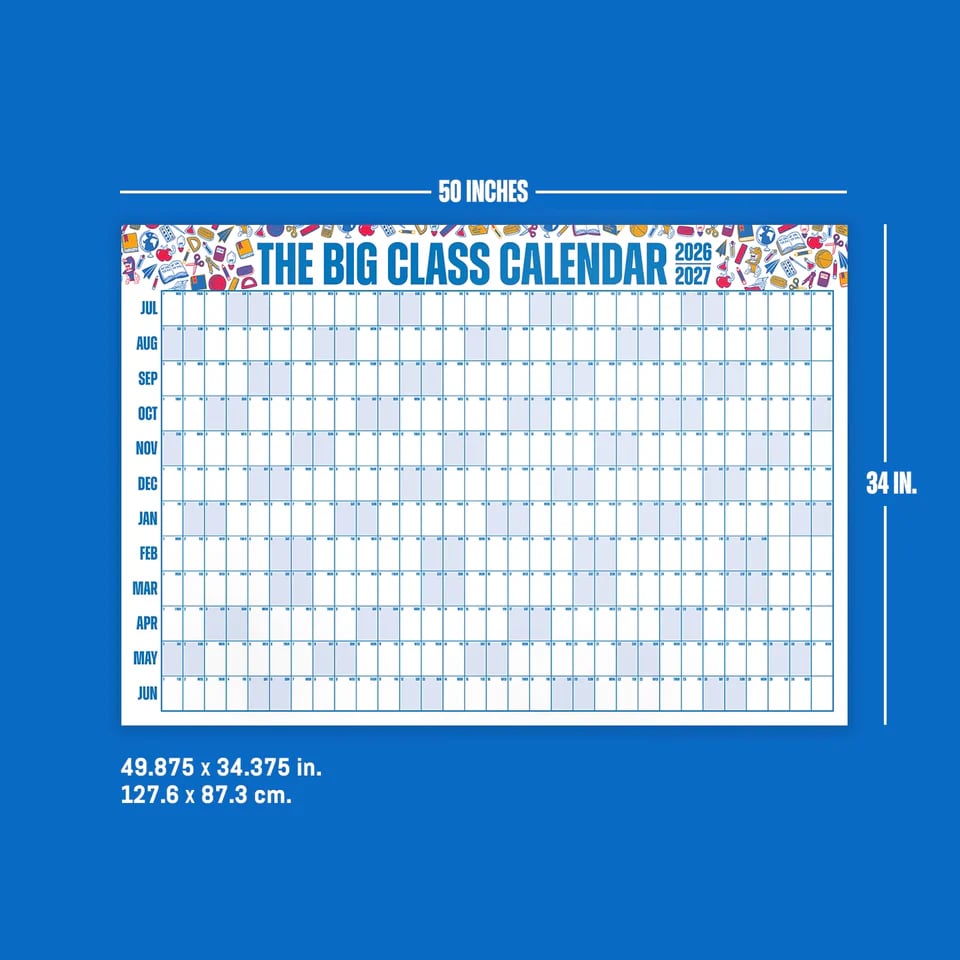 đ„ Back-to-School Sale â 49% OFF Today! đ„đ
The Big Class Calendar - Academic Year 2026-2027 đ„
