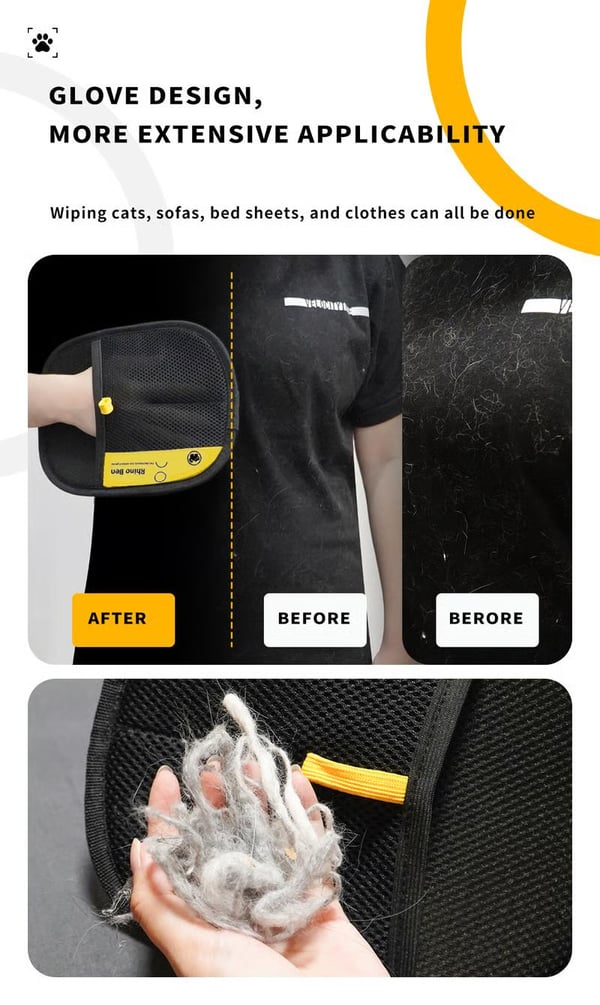Pet Hair Remover Electrostatic Gloves