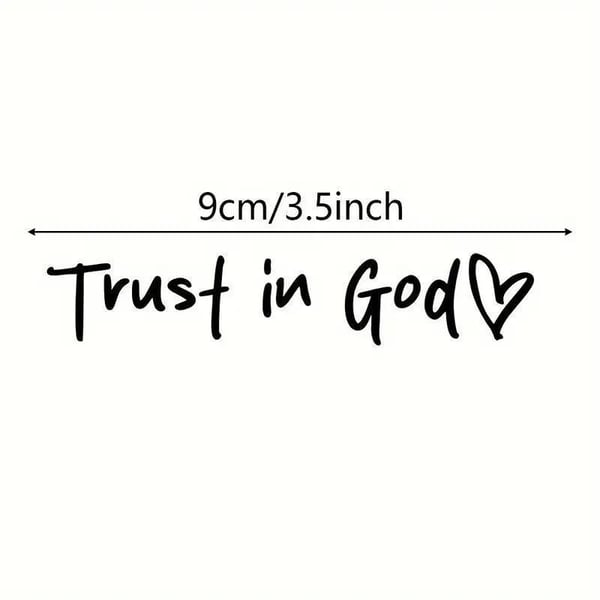 Trust in God Car Rearview Mirror Sticker, Ideal Christian Gift