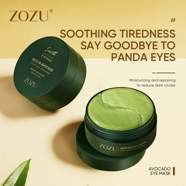 Avocado Moisturizing Collagen Eye bagMask,60pcs/set Under Eye Mask