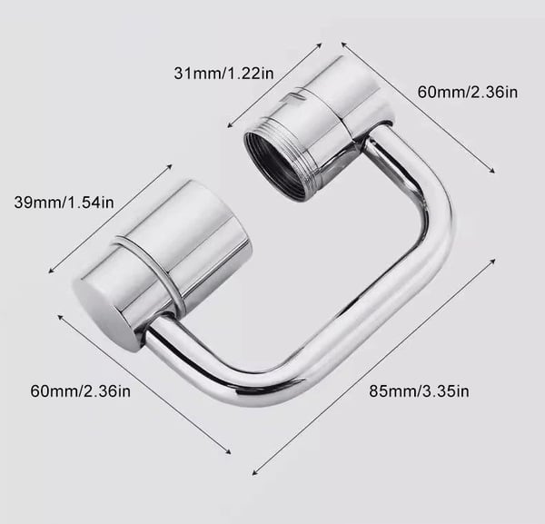 Universal Sink Faucet - 1080° Rotatable Faucet Aerator Extension