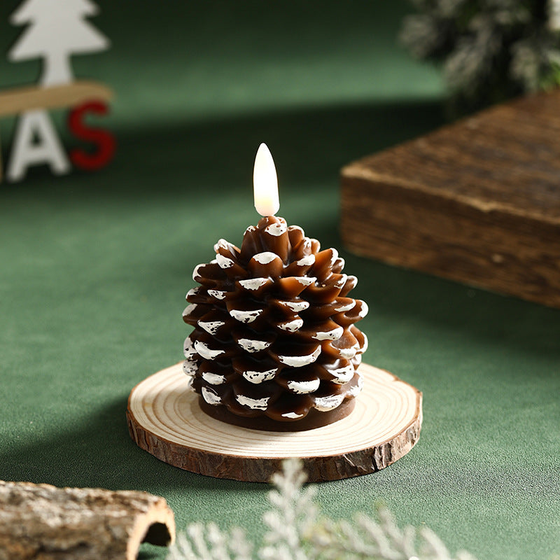 Flameless Pinecone Candles