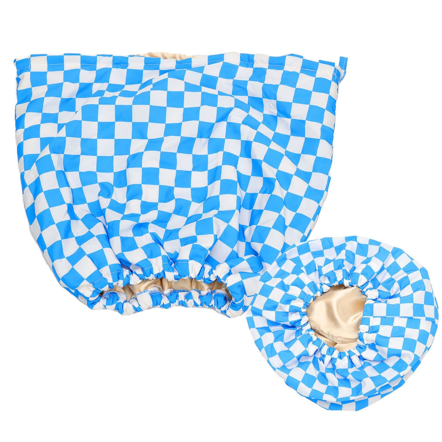 Satin Lined Flexi Shower Cap For Long & Short Hair