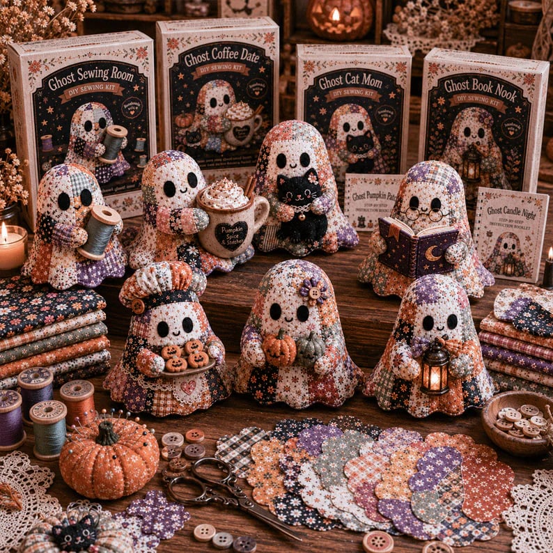🔥49% Off - 👻Little Ghost’s Cozy Halloween DIY Patchwork Kit
