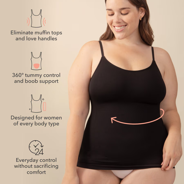 Scoop neck shapewear vest