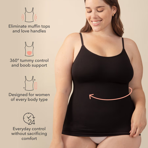 Scoop neck shapewear vest