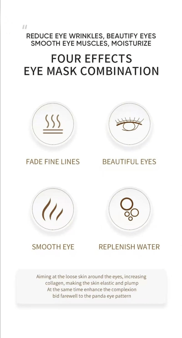 Avocado Moisturizing Collagen Eye bagMask,60pcs/set Under Eye Mask