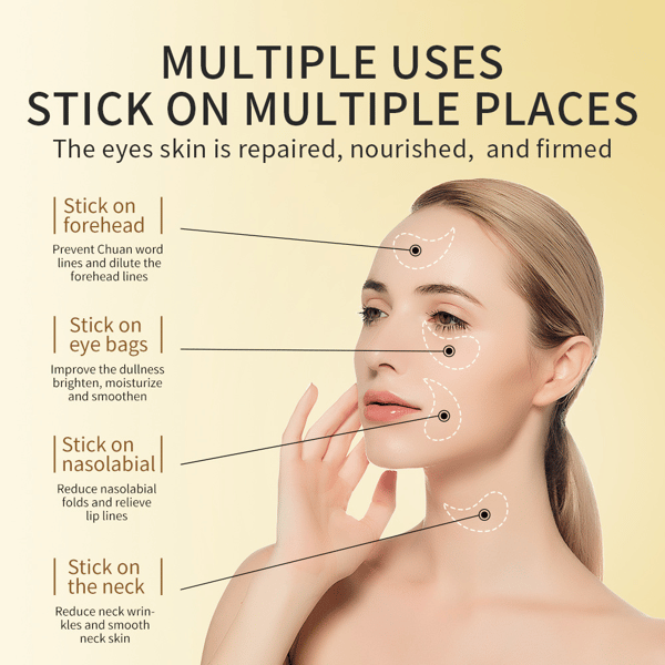 Avocado Moisturizing Collagen Eye bagMask,60pcs/set Under Eye Mask