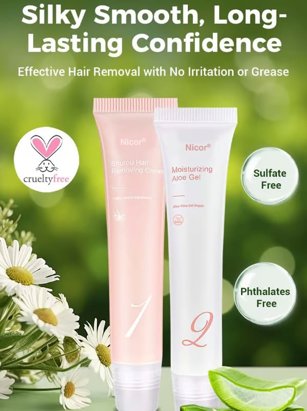 🔥Hair Removal Cream Kit for Women - 1 Set (Hair Remover + Repair)