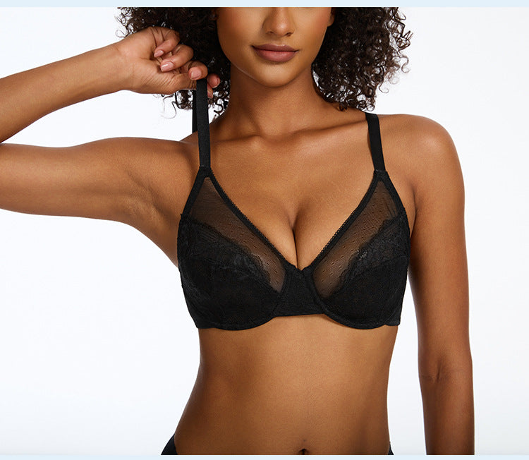 Full Coverage Lace Minimizer Bra - Petal