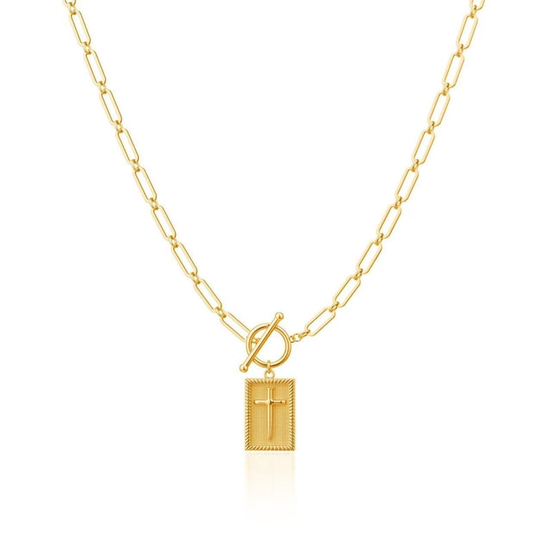 Delicate nail cross necklace