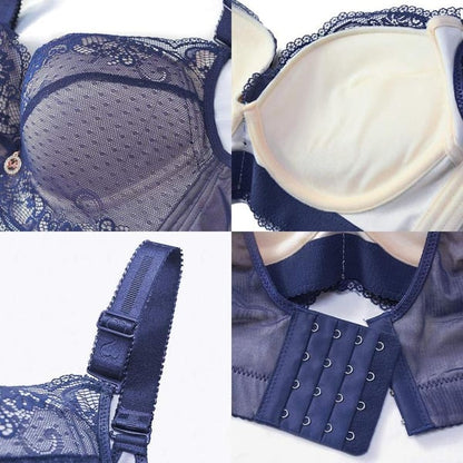 Women Super Push Up Bra Lace Underwire Soft Padding Lift Up Bra