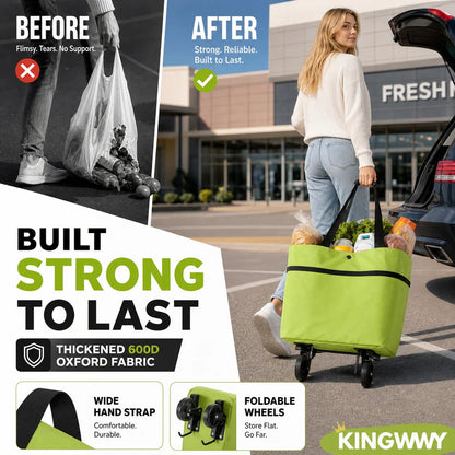 🔥HOT SALE 50% OFF - 🛍️Foldable 2-in-1 Shopping Bag