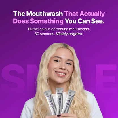💜Purple Mouthwash Sachets 😁✨ No peroxide. No sensitivity. Just instant brightness.