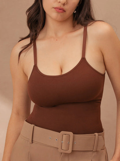 Scoop neck shapewear vest