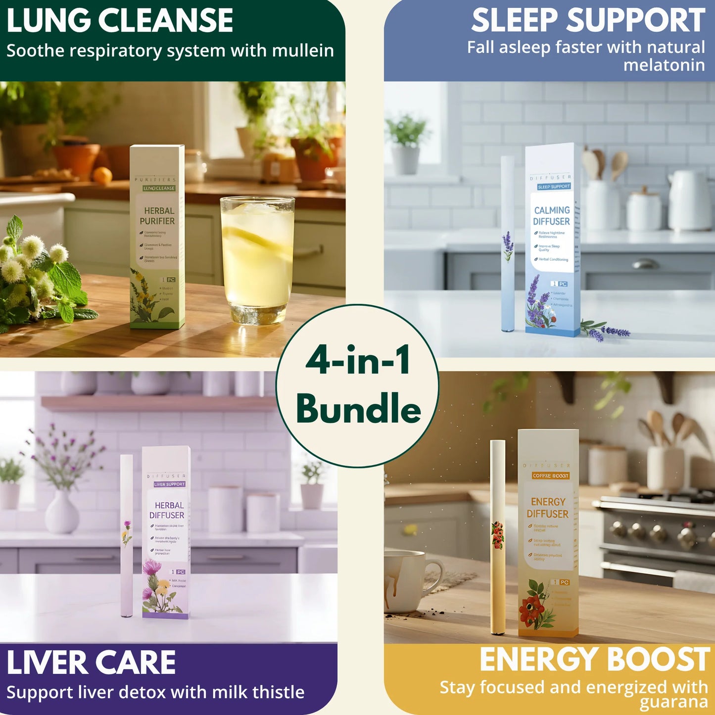 Babyidc™4-in-1 Herbal Inhaler Bundle