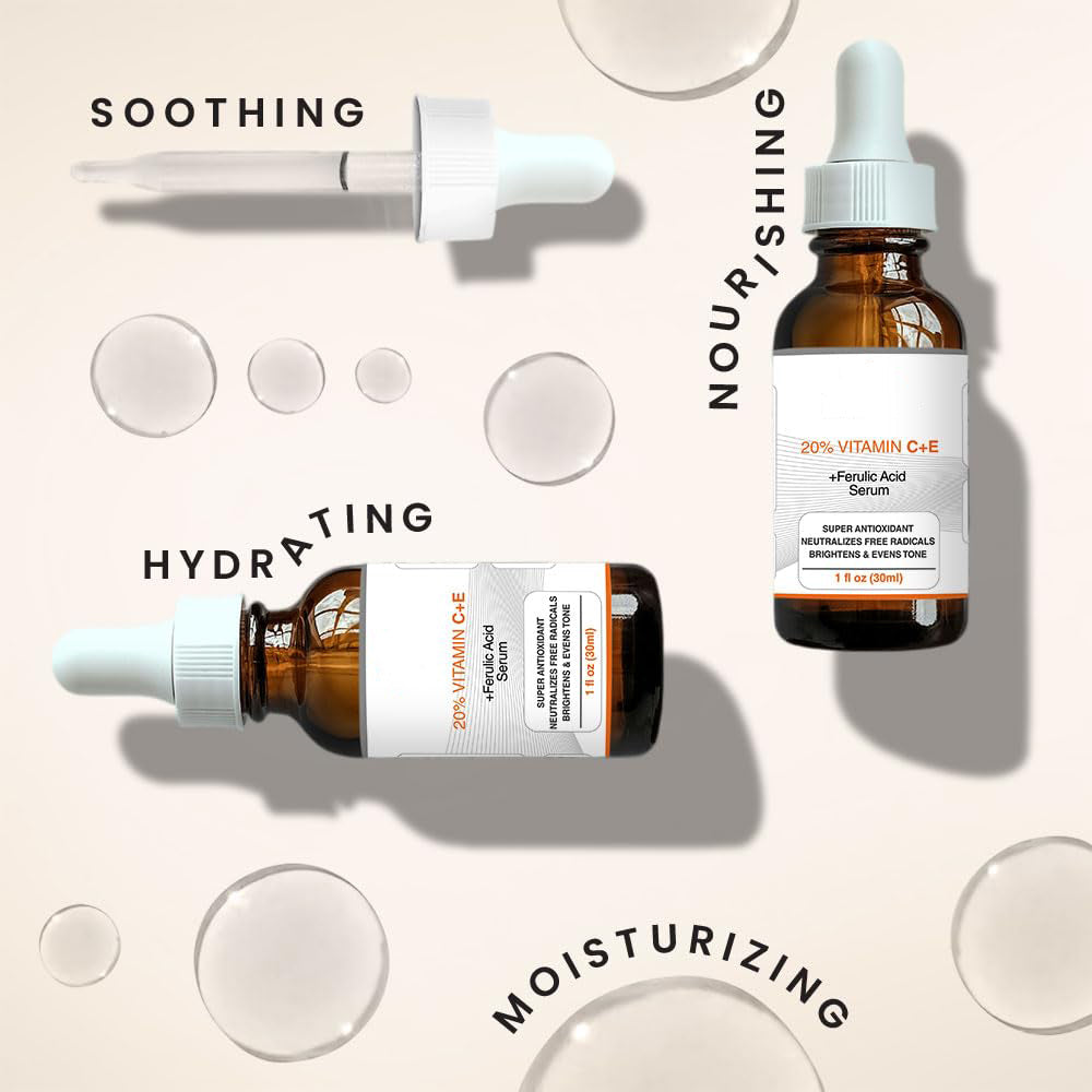 Vitamin C E Ferulic Acid Serum , All Skin Types Skincare Comfort Brighter Plumper