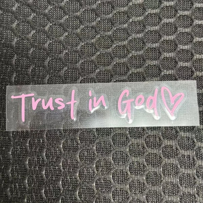 Trust in God Car Rearview Mirror Sticker, Ideal Christian Gift