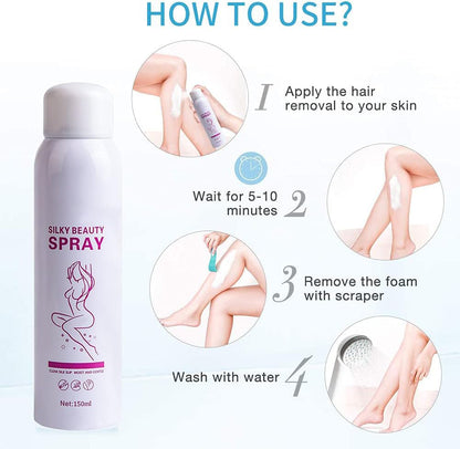 New Fast-Acting Silky Beauty Hair Removal Spray 150ml
