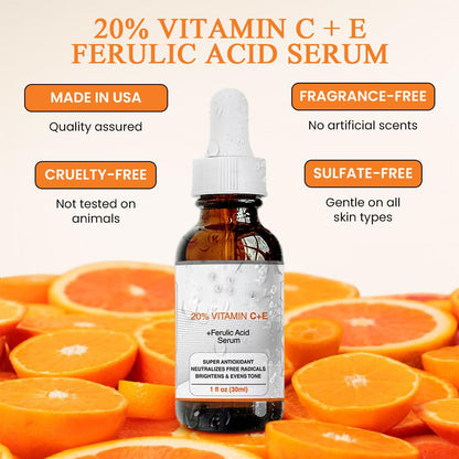 Vitamin C E Ferulic Acid Serum , All Skin Types Skincare Comfort Brighter Plumper