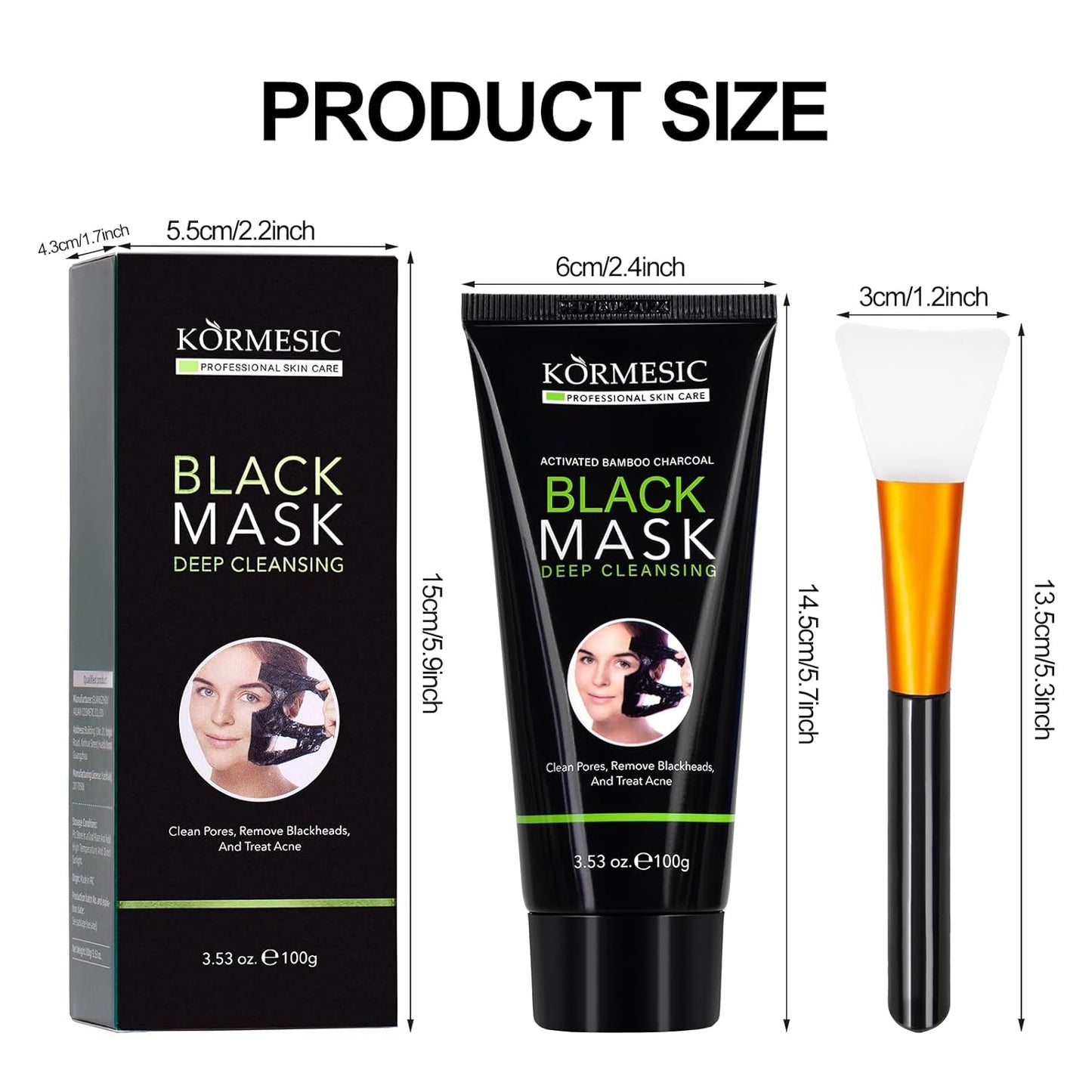 Bamboo charcoal peel-off mask - effectively removes blackheads from pores