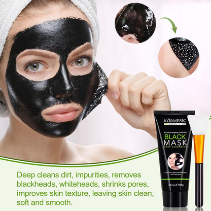 Bamboo charcoal peel-off mask - effectively removes blackheads from pores
