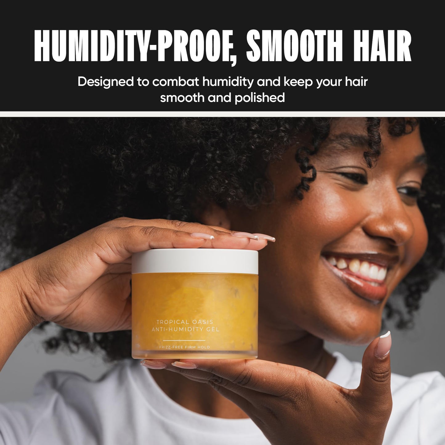 Anti-Humidity Frizz-Free Strong Hold Hair Gel | For All Curl Types - Curly and Coily