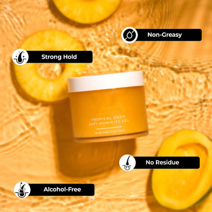 Anti-Humidity Frizz-Free Strong Hold Hair Gel | For All Curl Types - Curly and Coily