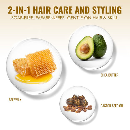 Hair Wax Stick - Flyaway Control and Styling Pomade for Kids, Women