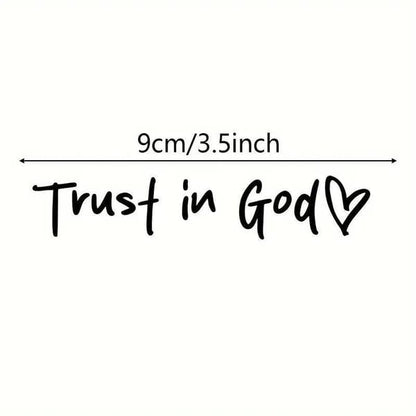 Trust in God Car Rearview Mirror Sticker, Ideal Christian Gift