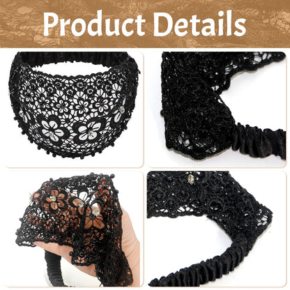 Boho Headbands,Pearl Lace Headband
