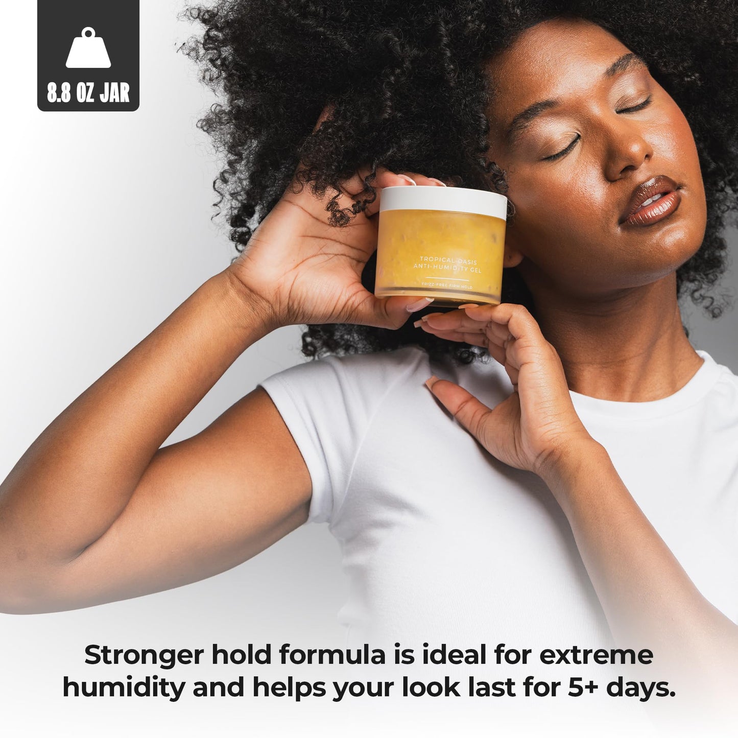 Anti-Humidity Frizz-Free Strong Hold Hair Gel | For All Curl Types - Curly and Coily