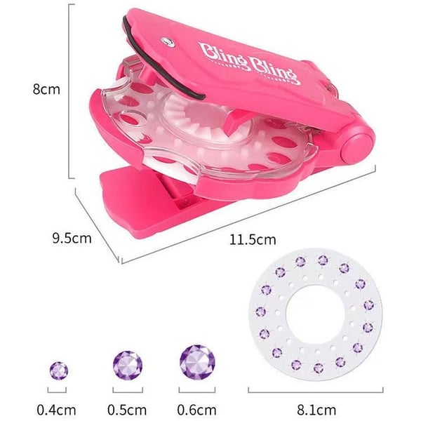 Glitter Diamond Styling Tools Hair Gemstone Styling Set to light up girls' hair, clothes, accessories, No Heat Required Hair Styling Accessories