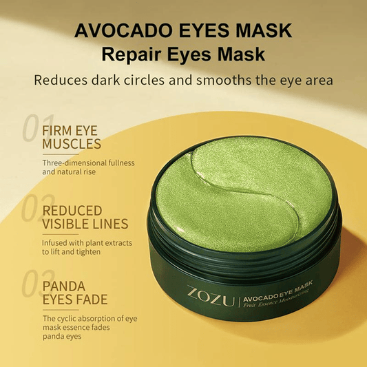 Avocado Moisturizing Collagen Eye bagMask,60pcs/set Under Eye Mask