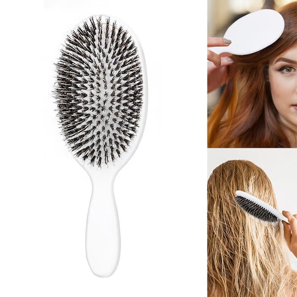 Viral World Paddle Brush - Boar Bristle Brush with Nylon Bristles and Microsphere Massaging Tips