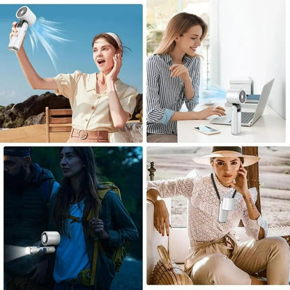 🌞Summer Hot Sale - Multifunction Portable Handheld Turbo Ice-Cooling Fan | AC-Like Gel Pad Tech, 5 Gears