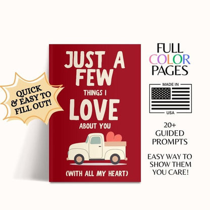Just A Few Things I Love About You (With All My Heart) Fill In The Blank Gift Book📚