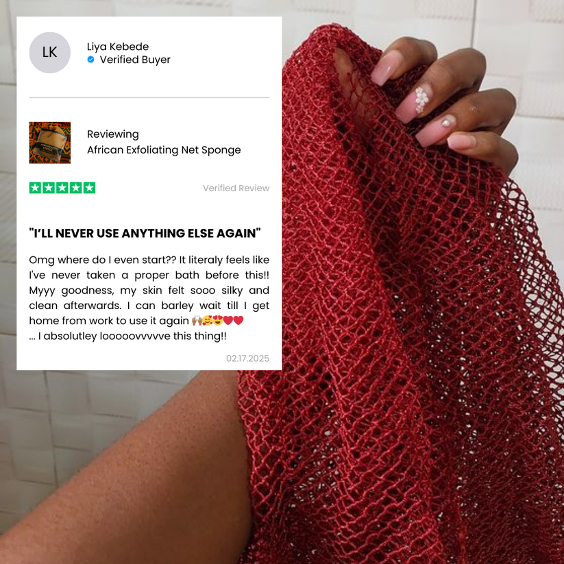 100% Authentic African Exfoliating Net Sponge