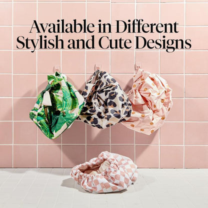 Satin Lined Flexi Shower Cap For Long & Short Hair