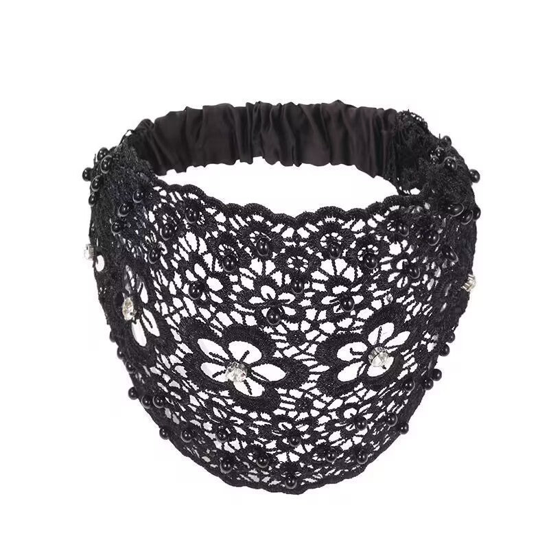 Boho Headbands,Pearl Lace Headband