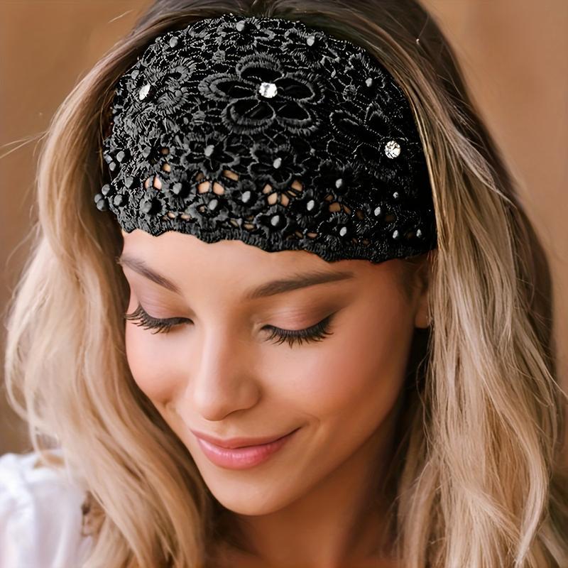 Boho Headbands,Pearl Lace Headband