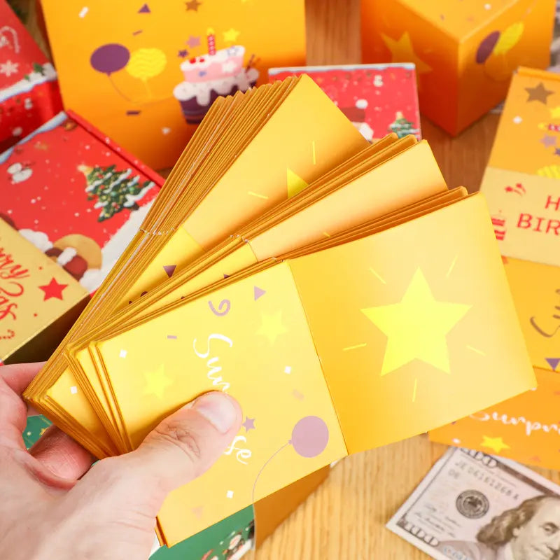 20 Bounces Surprise Gift Box Explosion Unique Folding Bouncing Red Envelope Cash Box