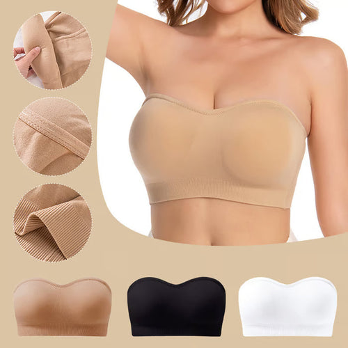 🌸 Final 3 Hours: 60%OFF💥Non-Slip Seamless Wireless Strapless Bra