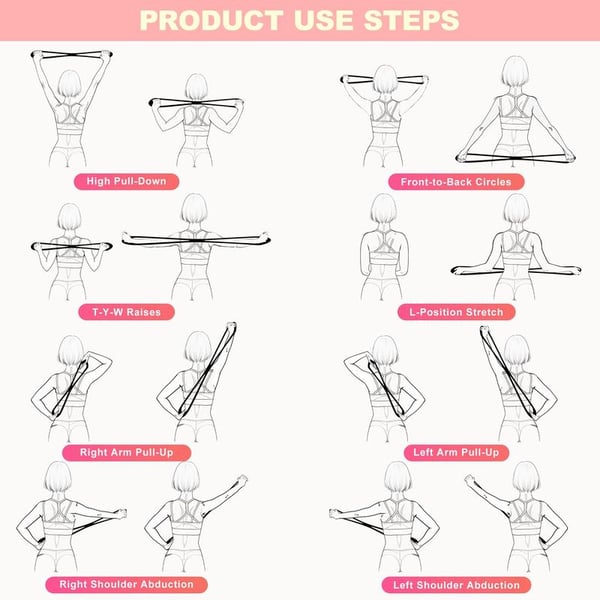 Resistance Bands, Figure 8 Exercise Bands for Women Men
